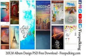 20X30 Album Design PSD Free Download