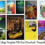 20X30 Collage Template PSD