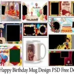 Happy Birthday Mug Design PSD
