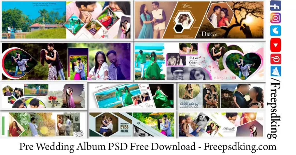 Pre Wedding Album PSD Free Download