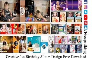 Creative 1st Birthday Album Design