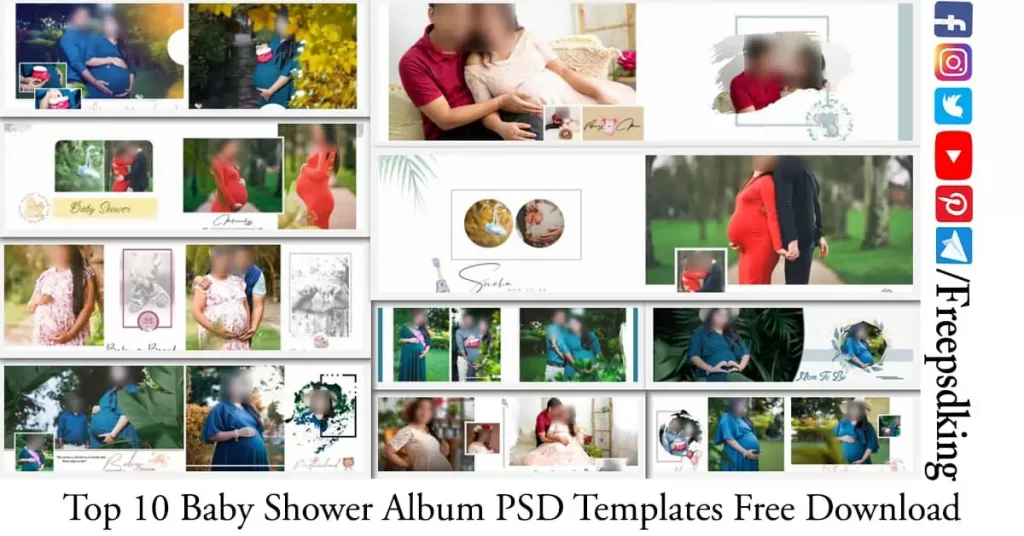 Baby Shower Album PSD Templates Free Download