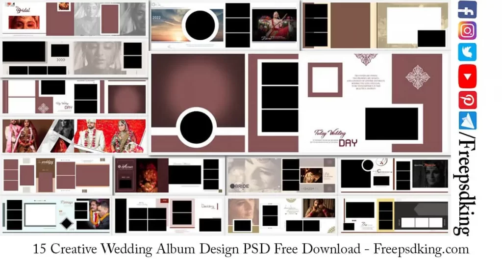 Creative Wedding Album Design PSD Free Download