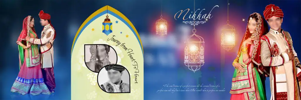 Muslim Wedding Album Design PSD Free Download 12X36 2020