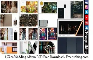 15X24 Wedding Album PSD Free Download