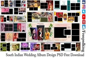 South Indian Wedding Album Design PSD Free Download