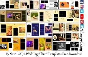 12X30 Wedding Album Templates