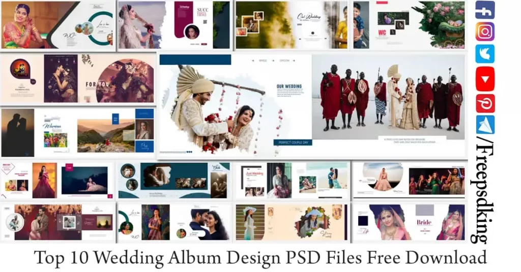 Top 10 Wedding Album Design PSD Files Free Download