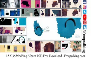 12 X 36 Wedding Album PSD Free Download