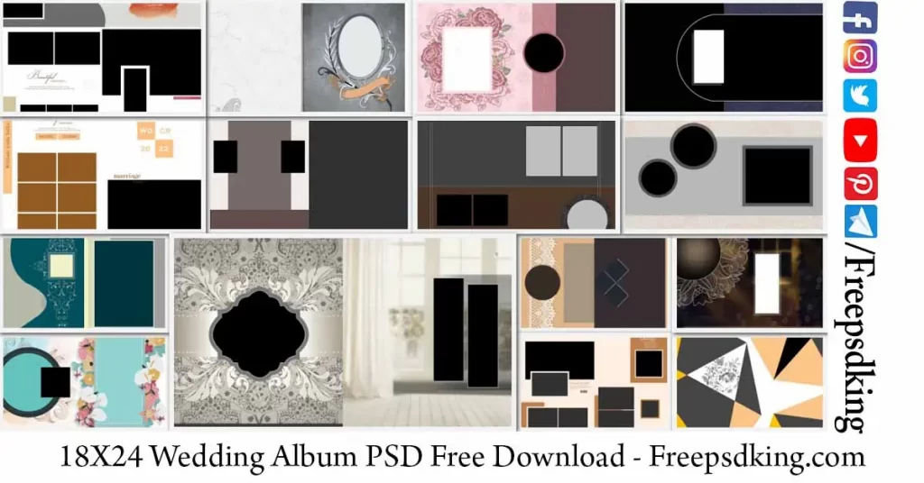 18X24 Wedding Album PSD Free Download