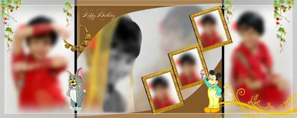 Birthday Album Design PSD Free Download 12X30