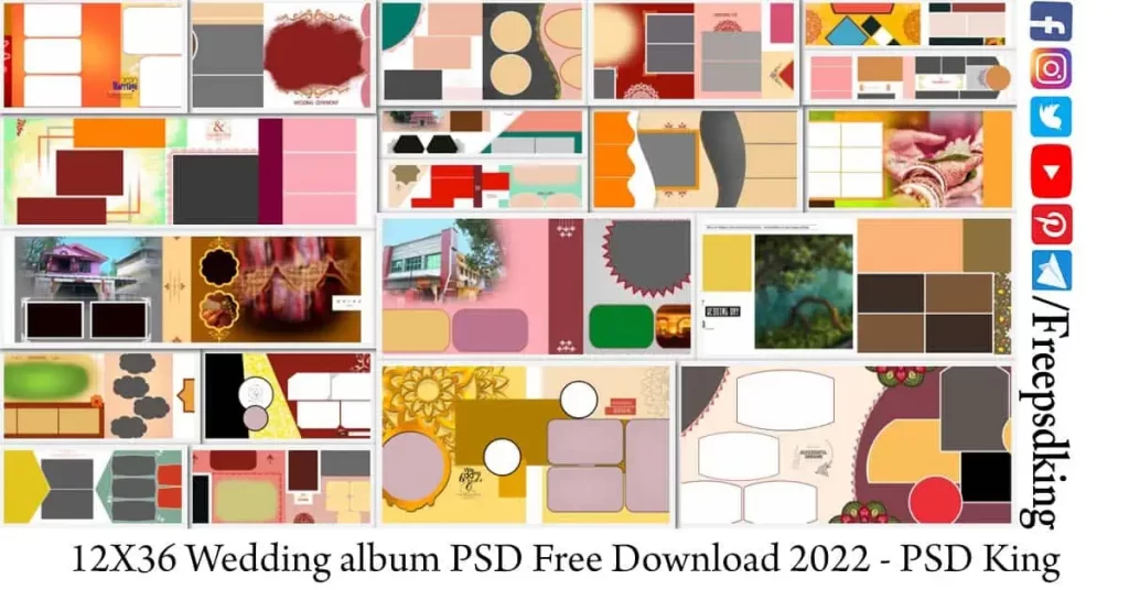 12X36 Wedding album PSD Free Download 2022
