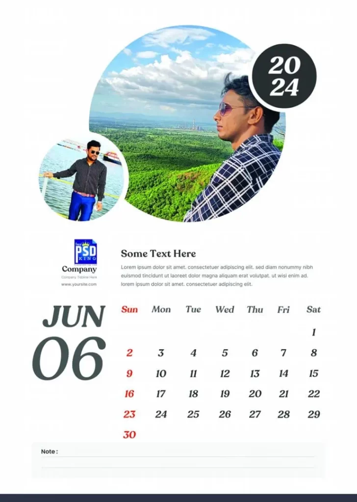 2024 Calendar PSD Free Download