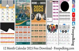 12 Month Calendar 2025