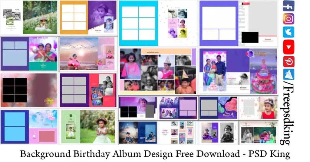 Background Birthday Album Design