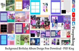 Background Birthday Album Design