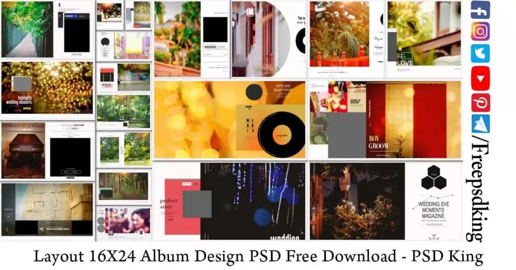 Layout 16X24 Album Design PSD