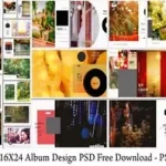 Layout 16X24 Album Design PSD