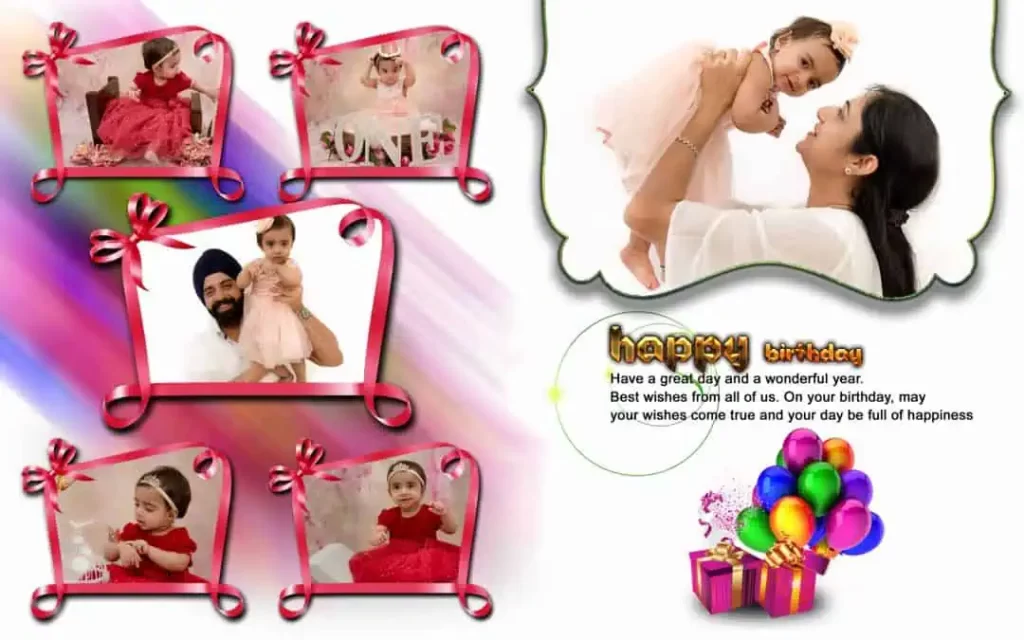 15X24 Birthday Album Design PSD