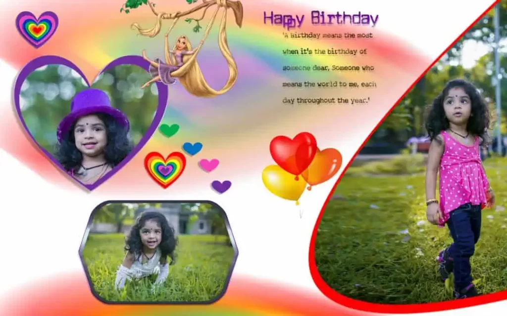 15X24 Birthday Album Design PSD