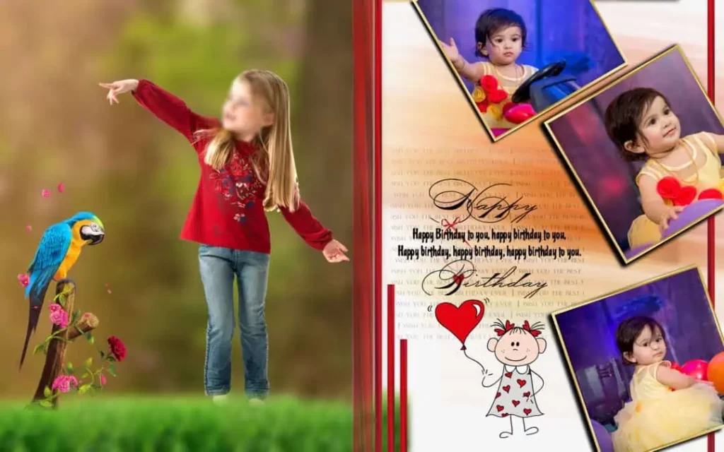 15X24 Birthday Album Design PSD Free Download