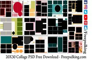 20X30 Collage PSD Free Download