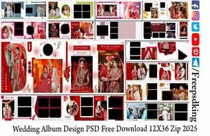 Wedding Album Design PSD Free Download 12X36 Zip 2025