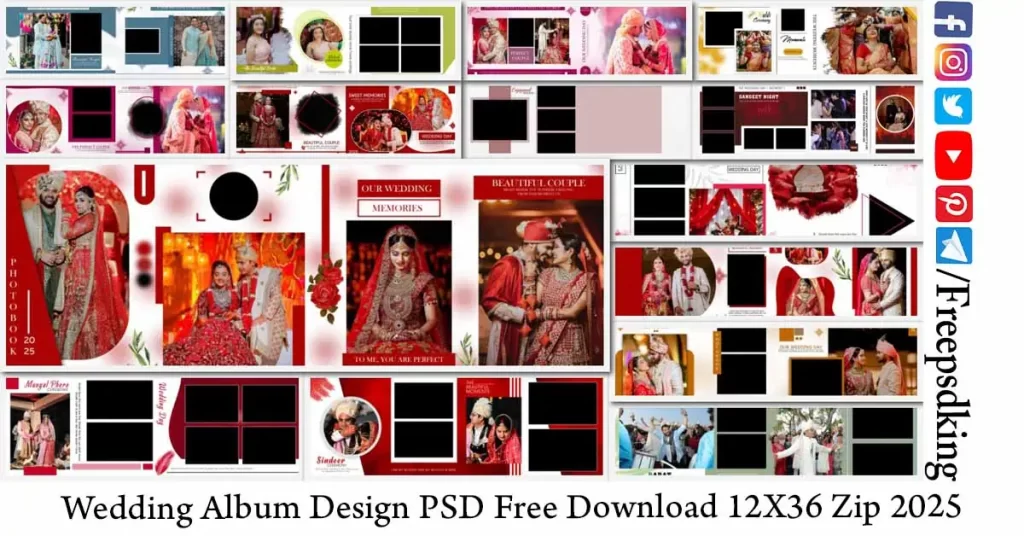 Wedding Album Design PSD Free Download 12X36 Zip 2025