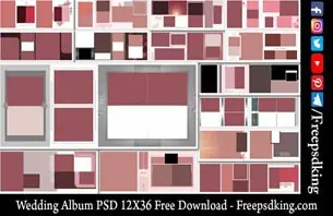 Wedding Album PSD 12X36 Free Download