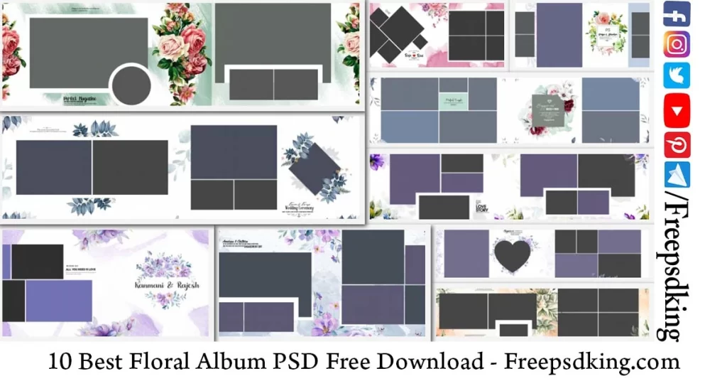 Floral Album PSD