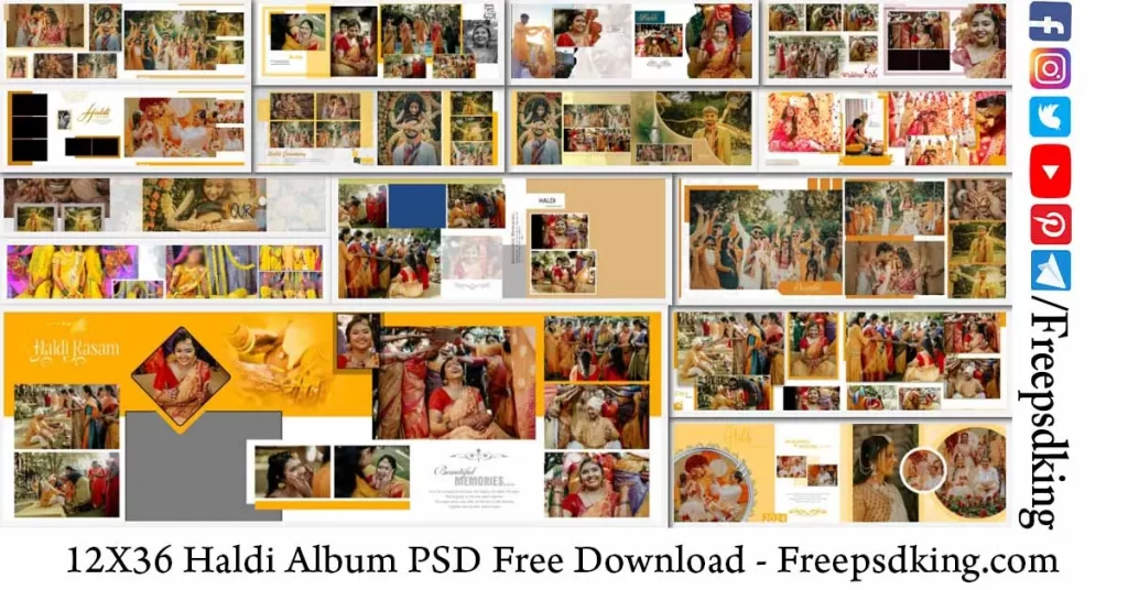 12X36 Haldi Album PSD