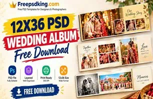 12X36 PSD Wedding Album
